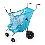 Seina All-Terrain Beach Cart Wheeler with Big Wheels for Sand | All Terrain Cart, Wide Wheels, Cart for Beach, Sand Cart, Beach Trolley, Collapsable, Compact, | Blue
