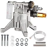 YAMATIC 7/8" Shaft Vertical Pressure Washer Pump 3000 PSI @ 2.5 GPM Replacement Pump for Power Washer Compatible with 308653045, 308653093, 308653052, 308653078, GCV160, GCV190 Rear Inlet/Outlet