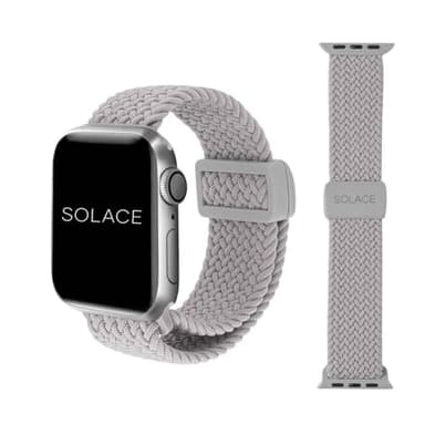 Solace Bands Imperium Adapt Wide Adjustable Nylon Braided Watch Band - Compatible with All Apple Watches - Solace Apple Watch Bands for Women & Men - Smart Watches Band Series 11-1, Ultra, SE