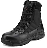 NORTIV 8 Steel Toe Boots for Men Safety Industrial & Construction Military Work Boots Slip Resistant ASTM F2413-18 Black Size 11 M US Trooper-Steel