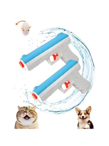 Squirt Spray for Cats Dogs Training, Cat Deterrent, Water Spray Pistols for Dogs Cats Pets Training, Adults Size, 2 Pack, [Upgraded v3.0]