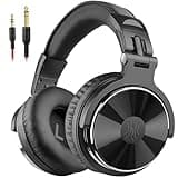 OneOdio Wired Over Ear Headphones Hi-Res Studio Monitor & Mixing DJ Stereo Headsets with 50mm Drivers and 1/4 to 3.5mm Jack for AMP Computer Recording Podcast Keyboard Guitar Laptop - Black
