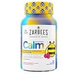 Zarbee's Children's Calm Gummy, Supports a Calm Mind & Body for Kids Ages 5+, Made with Magnesium, Chamomile & Vitamin B6, Natural Raspberry Flavor, 30 Count Gummies
