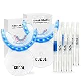 Teeth Whitening Kit-2 Sets with Gel Pen Strips-32X LED Light with Hydrogen Carbamide Peroxide for Sensitive Teeth, Gum, Braces Care,16 Minute Timed Whitening,Professional Tooth Whitener Dental Tools
