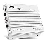 Pyle Hydra Marine Amplifier - Upgraded Elite Series 400 Watt 4 Channel Audio Amplifier - Waterproof, Dual MOSFET Power Supply, GAIN Level Controls, RCA Stereo Input & LED Indicator - PLMRA402