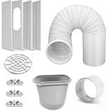 ANGELEXIOUS Portable AC Window Vent Kit with 5.9 Inch Diameter AC Hose, Adjustable 80” Length Air Conditioner Hose for Vertical/Horizontal Air Conditioner Window Kit, Portable Air Conditioner Hose