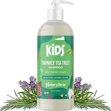 HONEYDEW Cleansing Kids Shampoo for Dry Scalp - Dry Flaky Scalp Care Shampoo for Kids and Hair Build Up Remover with Tea Tree Oil and Rosemary Essential Oils for Hair Care - Cleanser for Build Up