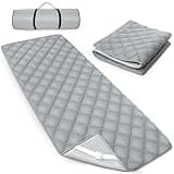 Cot Mattress Topper Pad Quilted, Foam Camping Cot Mattress Pad Non-Slip Super Soft Comfortable 75"x30", Cool Sleeping Pad for Camping Cot/Rv Bunk/Narrow Twin Beds, Grey