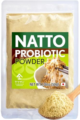YAMASAN KYOTO UJI Japanese Natto Fermented Soybean Powder, Freeze-Dried Natto Powder, Vitamin K, Japanese Probiotic and Prebiotic Superfood – Low Sodium, Non-GMO, Vegan, Made in Japan 50g(1.76oz)