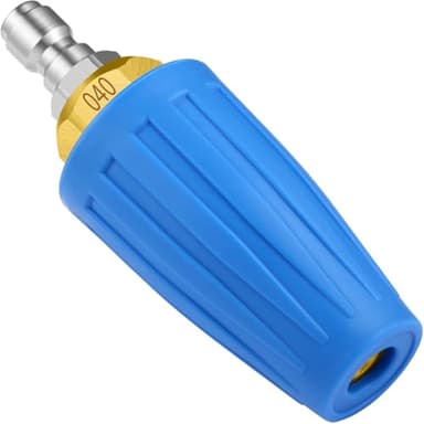 VORIGY Turbo Nozzle Pressure Washer 4000 PSI Max Rotating Blue Pressure Washer Nozzle with 1/4" Quick Connect Pressure Washer Tips Power Washer Nozzle for Cleaning Brick, Concrete, and Vinyl Surfaces