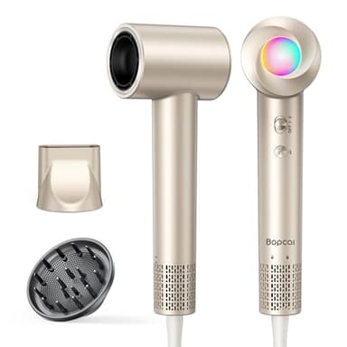 Ionic Hair Dryer with Diffuser - 160000RPM High-Speed Blow Dryer, 500 Millons Ions Frizz Free, Fast Drying for Women, Lightweight, Quiet, Professional Dryer for Curly or Straight Styles, Gift Idea