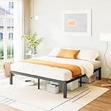 FSCHOS Bed-Frame, 14 Inch Metal Platform, No Box Spring Needed, Heavy Duty Bed Frame Easy Assembly, Noise Free, Black, King Size