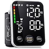 Oklar Blood Pressure Monitor Upper Arm Monitors for Home Use BP Machine Sphygmomanometer with 2x120 Reading Memory Adjustable Arm Cuff 8.7"-15.7" Large Display with LED Background Light Storage Bag