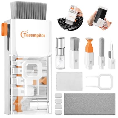 Keyboard Cleaner Laptop Cleaning Kit, All-in-One Keyboard Cleaning Kit, Laptop Cleaner Tool for MacBook iPad iPhone Computer, Portable Electronics Brush Tool for Tablet PC Camera Lens Earbuds Monitor