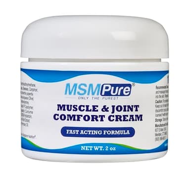 KALA HEALTH MSMPure Maximum Strength MSM Cream – 2 oz, Fast-Absorbing, Non-Staining Formula for Comfort & Flexibility – US-Made MSM