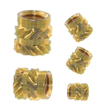 M4 Threaded Inserts – Heat Set Inserts for 3D Printing and Plastic Parts, Metric Knurled Design for Secure Installation 100 Pcs