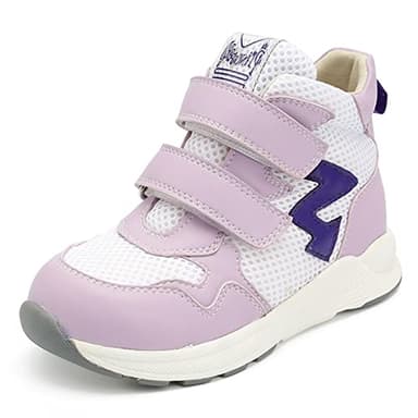 Toddlers Orthopedic Corrective Sneakers for Kids with Arch & Ankle Support,Girls and Boys'High Top Shoes for Flat Foot,Anti-Slip Soles Pink