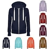 Hoodies For Women Zip Up Oversized Hooded Sweatshirt Long Sleeve Fleece Jacket With Pockets Fall Fashion Outfits 2023