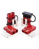 Orion Motor Tech Wire Connector 4 Pack, 175A Wire Harness Plug Kit for 2 to 4 Gauge Cables, 12V to 36V Battery Quick Connect Disconnect Set for Car Bike ATV Winches Lifts Motors More, Set of 4, Red