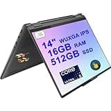 Lenovo Yoga 7 14 2-in-1 AI PC Laptop 14" WUXGA IPS Touch (Glossy) Intel 12-core Ultra 5 125U Processor (Beats i7-1335U) 16GB RAM 512GB SSD Backlit Fingerprint Thunderbolt4 Win11 Gray + HDMI Cable