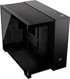 CORSAIR 2500X Small-Tower mATX Dual Chamber PC Case – Panoramic Tempered Glass – Reverse Connection Motherboard Compatible – No Fans Included – Black
