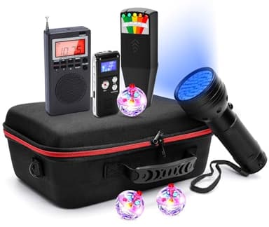 8 Pcs Ghost Hunting Equipment Kit, Professional Ghost Hunting Kit for Beginners & Investigators, Complete Ghost Investigation Equipment Bundle with EMF Meter, Spirit Box, Cat Balls & Recorder