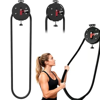 Endless Rope Trainer for Home Gym, Pulley Cable Machine System with Adjustable Resistance, Portable Ropes Pull System with 14 FT Closed-Loop Nylon Rope,Home Gym Workout Equipment for Strength Training