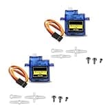 SIPYTOPF 2 Pack SG90 Micro Servo Motor Mini Servo SG90 9g Servo Kit for RC Helicopter Airplane Car Boat Robot Arm/Hand/Walking/Servo Door Lock Control with Cable