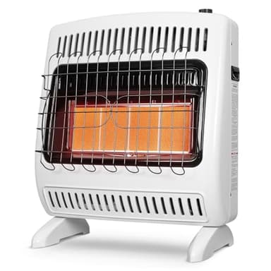 BILT HARD Ventless Infrared Radiant Space Natural Gas Heater with Thermostat Control, 30000 BTU Gas Wall Heater with Wall Mount and Base Feet for Indoor Use, Piezo Ignition, Heats Up to 1400 Sq. Ft.