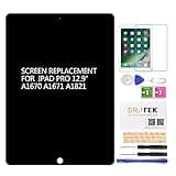 for iPad Pro 12.9 2nd A1670 A1671 A1821 Screen Replacement LCD Display Touch Screen Digitizer + IC Connector PCB Flex Cable Assembly (2017) (Black)