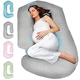 PILLANI Pregnancy Pillows for Sleeping - V C U Shaped - Pregnancy Must Haves Full Body Pillow with Removable Cover, 57inch Cooling Maternity Pillow for Side Sleepers, Support for Back Belly Legs HIPS