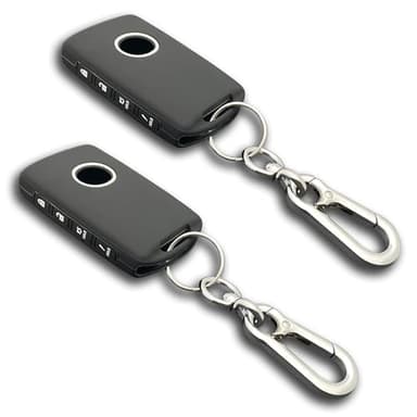 TANDRIVE Key Fob Cover Compatible with 2026 2025-2019 Mazda CX-5 CX-30 CX-50 CX70 CX90 3 6 CX-9 MX-5 Miata, Silicone, 4-Button, 2-Pack, Black and Black
