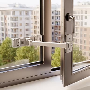 MODEVO Premium Child Safety Locks – Adjustable, No-Drill & Easy-Install Home Safety Kit – Window Restrictor Lock