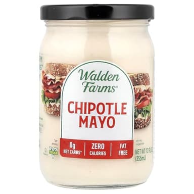 Walden Farms Chipotle Mayo – Zero Calorie, Fat-Free, Sugar-Free, Low Carb, Keto-Friendly, Gluten-Free, Vegan – 12 oz Jar
