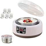 36 Hour Yogurt Maker，Homemade Ultimate Probiotic Yogurt Maker Machine with 5 Glass Jars, Lcd Display with Constant Temperature Specialty Kitchen Appliances