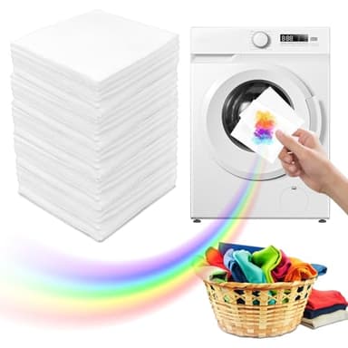 RAINFLOW Color Catcher Sheets - 100 Count Dye Trapper for Laundry to Prevent Color Bleeding,Allow Mixed Washes of Whites and Colors,Fragrance Free & Bleach Free Dye Grabber Sheets