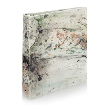 Carstens Limited Edition 2-Inch Green Marble Heavy Duty 3-Ring Binder – Side Opening, Waterproof, Durable Plastic, No-Gap Rings, Holds 300 Sheets, BPA-Free, Made in USA (2843-3R)