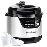 prepAmeal 3 Quart Pressure Cooker 8 IN 1 Multi Use Programmable Instant Cooker Electric Pressure Pot with Slow Cook, Rice, Steamer, Sauté, Brown, Warmer