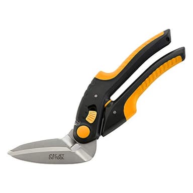 C.JET TOOL 10" Heavy Duty Scissors - Carpet Cutter, Industrial Multipurpose Tool for Cardboard, Leather, Pruning, Gardening - Professional Soft Grip Stainless Steel (Orange)