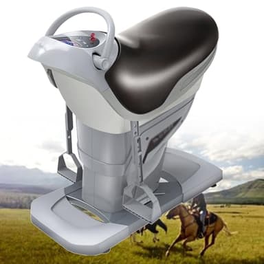 ERoomQ Electric Horse Riding Machine, Abdominal Exercise Machine, Indoor Gym Equipment (Grey)