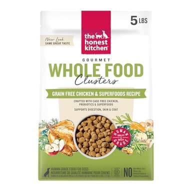 The Honest Kitchen Whole Food Clusters Grain Free Chicken Dry Dog Food, 5 lb Bag