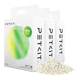 PETKIT Upgraded Clump+ Tofu Mixed Cat Litter, Water Flushable,Ultra Absorbent and Fast Drying, 100% Natural Ingredients Rapid Clumping Bentonite Litter, Dust-Free Low Tracking (5.2lb×3bags)