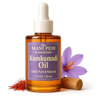 The Mani Pedi Essentials TMPE Kumkumadi Tailam Face Oil with Saffron. Ayurvedic Blend, For Glowing Skin, Dark Spots & Uneven Tone. Lightweight, Fast-Absorbing - 1 fl oz