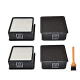 EZ SPARES 4 Packs Compatible with Dirt Devi1 F66 (F-66) HEPA Filters with Foam Insert F66 Filter & Foam