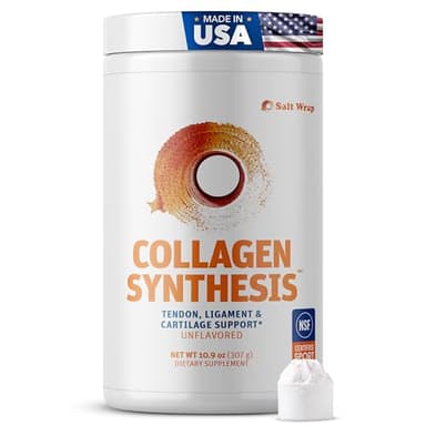 SaltWrap Collagen Synthesis - Collagen Peptides for Joints with Fortigel, Tendoforte, Best Collagen Powder for Tendons, Ligaments, and Cartilage Recovery and Repair, NSF Certified for Sport