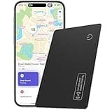 Wallet Tracker Smart Card – Rechargeable GPS Lost Item Finder Works with Apple iOS - Find My for Tracking Luggage Tag Passport Phone Laptop - Ultra-Slim with Rechargeable Lithium Battery - 180-Day Use