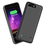 Sitong Battery Case for iPhone 8 Plus/7 Plus/6S Plus/6 Plus, 6000mAh Rechargeable Extended Battery Charging Charger Case, Add 1.5X Extra Juice, Support Wire Headphones (5.5 inch) Black
