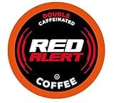 Red Alert Coffee Extra Strong Coffee Pods (Recyclable) Compatible With 2.0 Keurig K Cup Brewers, Caffeine, 40 Count (Pack of 1)