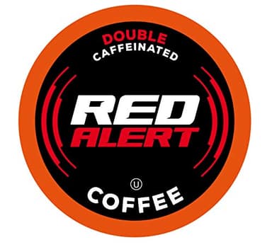 Red Alert Coffee Extra Strong Coffee Pods (Recyclable) Compatible With 2.0 Keurig K Cup Brewers, Caffeine, 40 Count (Pack of 1)