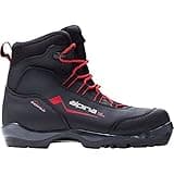 Alpina Sports Snowfield Backcountry Cross Country Nordic Touring Ski Boots, Black/Orange/White, Euro 48